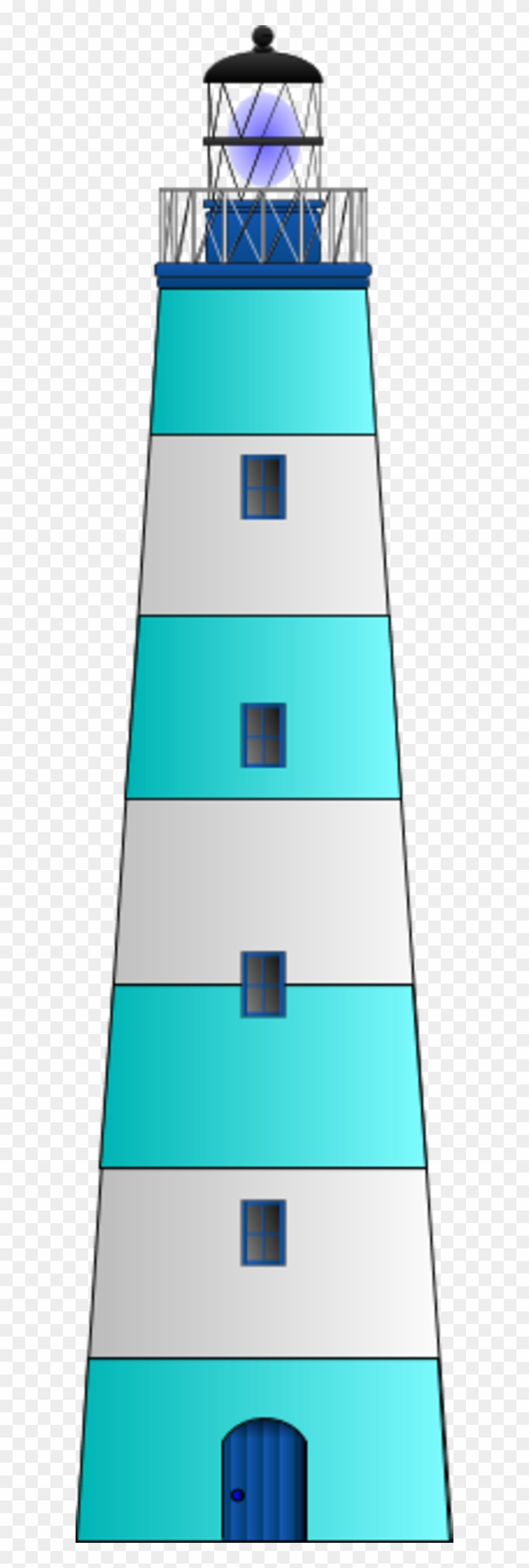Building - Blue Lighthouse Clip Art - Png Download #1371485