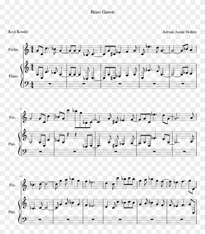 20th Century Fox Theme Sheet Music 1 Of 1 Pages - Sheet Music Clipart #1371606