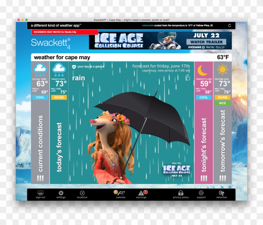 Swackett, 20th Century Fox Partner To Promote Ice Age - Brooke Ice Age Clipart #1372113