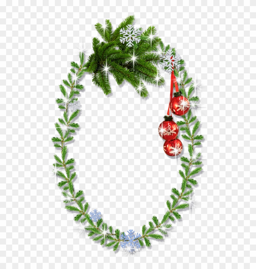 Transparent Holiday Frames - Oval Christmas Frame Png Clipart #1372516