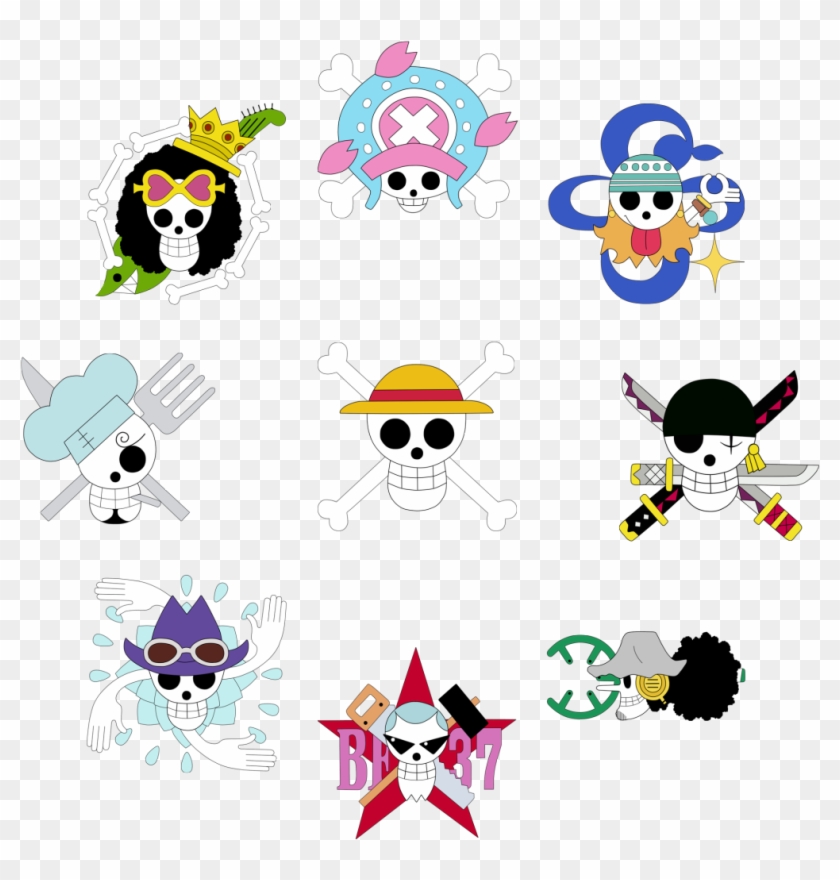 One Piece Jolly Roger Wallpaper - One Piece Crew Jolly Rogers Clipart #1372793