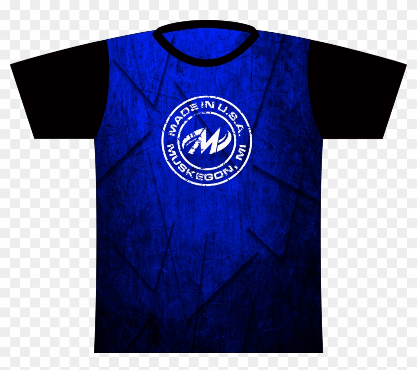 Motiv Deep Blue Grunge Express Dye Sublimated Jersey - Active Shirt Clipart #1373423