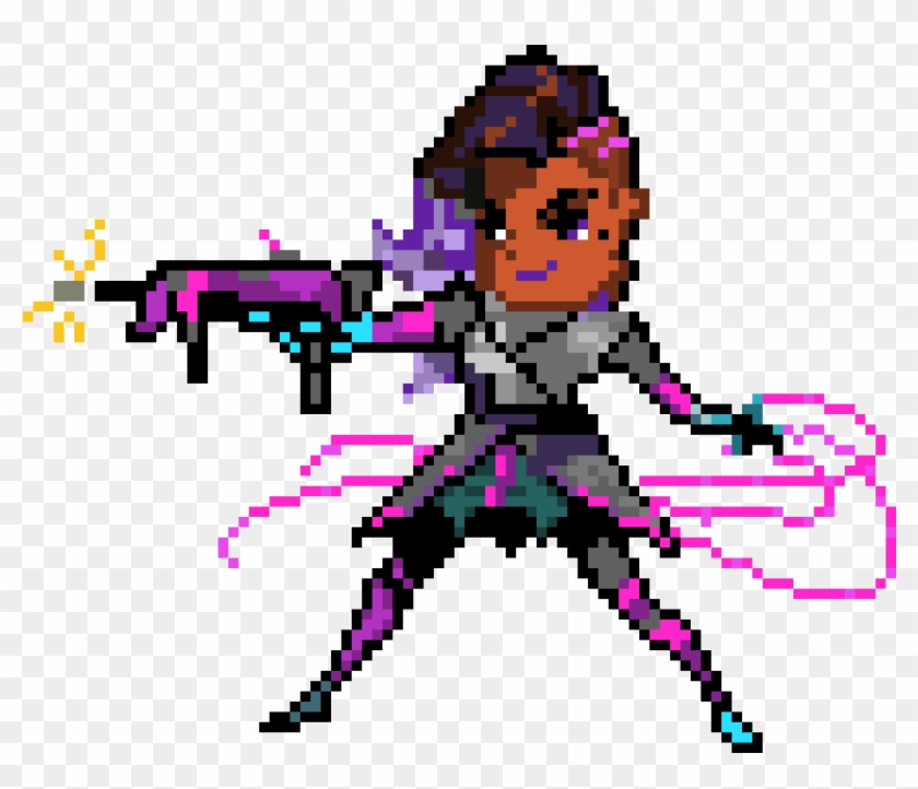 Sombra Final - Overwatch Sombra Pixel Spray Clipart