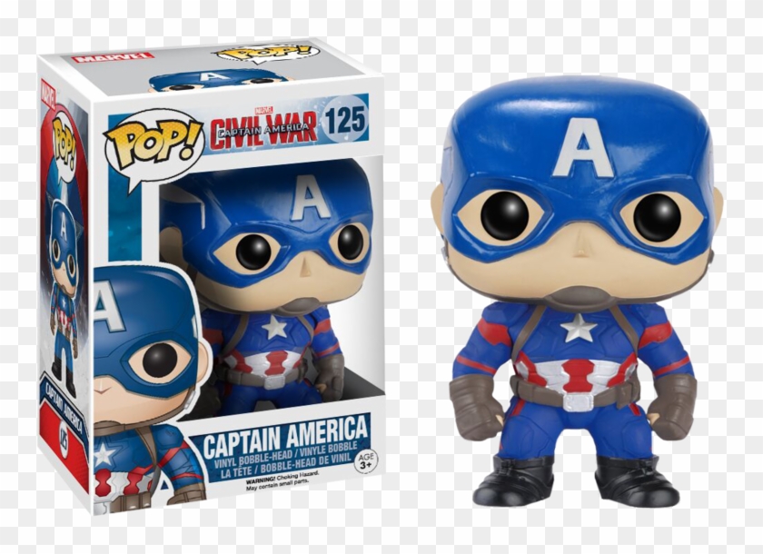 Civil War - Civil War Captain America Funko Pop Clipart #1373851