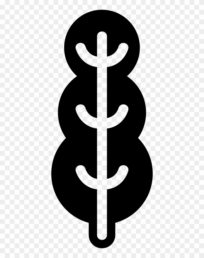 Tall Tree Rounded Shape Of Three Areas Comments - Cross Clipart