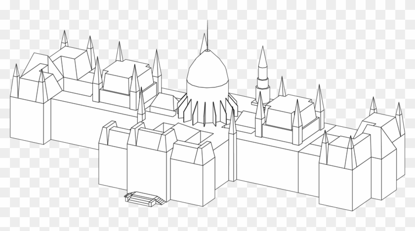Hu Axo 2 - Hungarian Parliament Building Plan Clipart