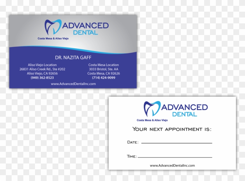 Pmm Port Ad Business Card - Dental Business Card Appointment Online Clipart #1375072