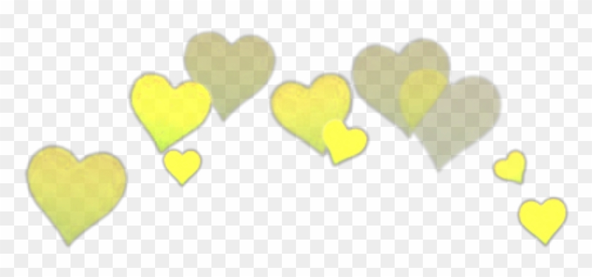 Hearts Heart Crown Heartcrown Photobooth Booth Tumblr - Yellow Heart Photo Booth Clipart #1375240