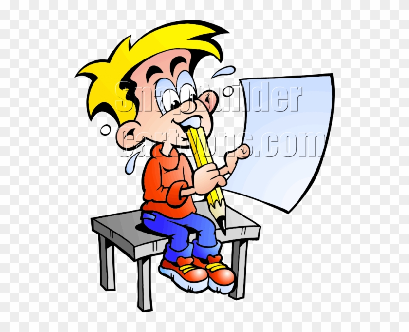 School Boy Blank Paper Pencil Mascot Logo - Homework Clipart - Png Download #1375760