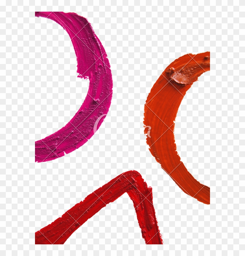 Smudged Lipstick Circle Triangle - Illustration Clipart