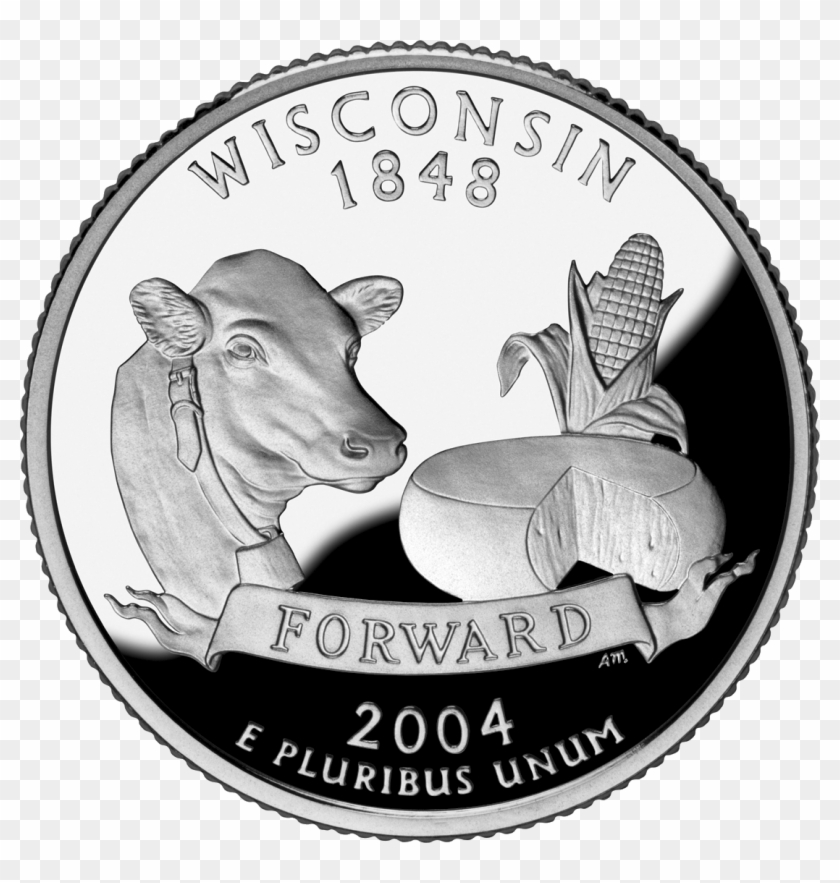 2004 Wi Proof - 2004 Wisconsin State Quarter Clipart #1375908