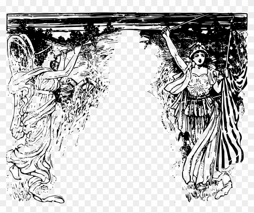 This Free Icons Png Design Of Two Liberty Women Clipart #1376114