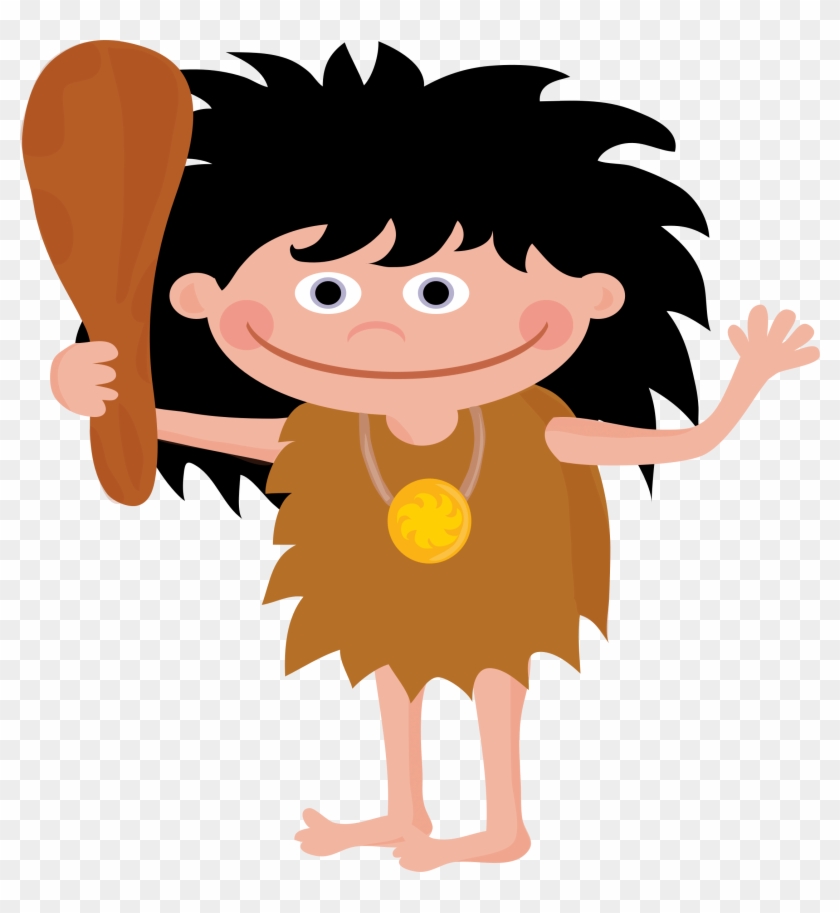 Caveman Clipart Neolithic Person - Cartoon - Png Download
