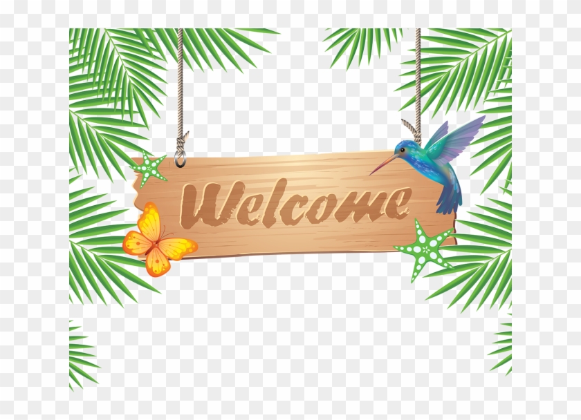 Placa De Madeira Tropical Png Clipart #1376607