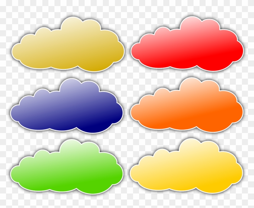 Nubes De Colores Dibujo Clipart Pikpng
