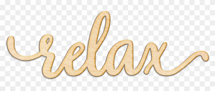 Relax Script Wood Cut - Relax Transparent Clipart
