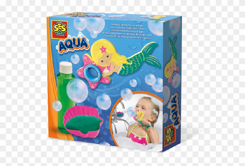 Mermaid Bubble Blower In Bath - Es Ses 13021 Aqua Mermaid Bubble Blower In Bath Clipart #1377108