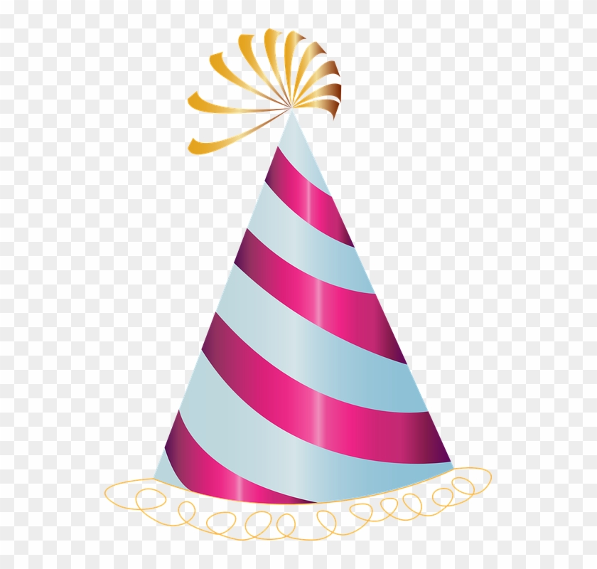 Happy Birthday, Hat, Party, Pink - Transparent Background Birthday Hat Png Clipart #1377225