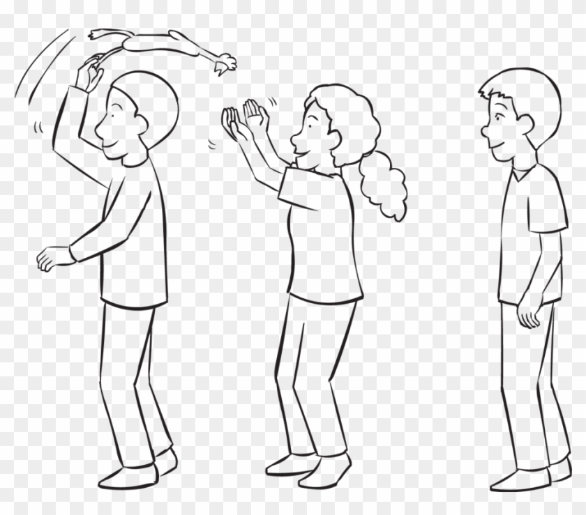 Chicken Baseball - Line Art Clipart