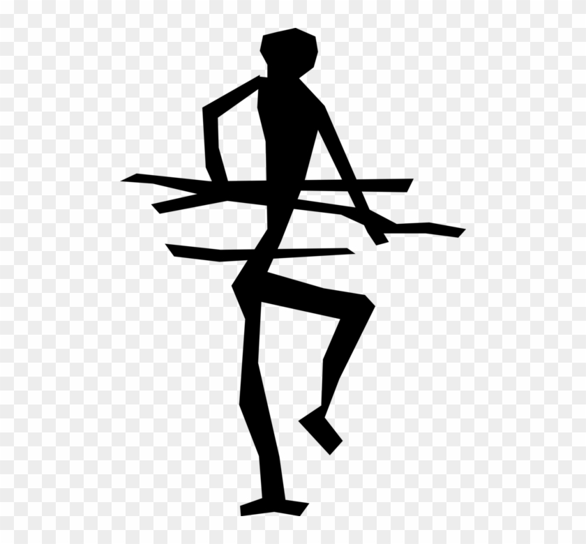 Vector Illustration Of Prehistoric Neanderthal Stone - Illustration Clipart