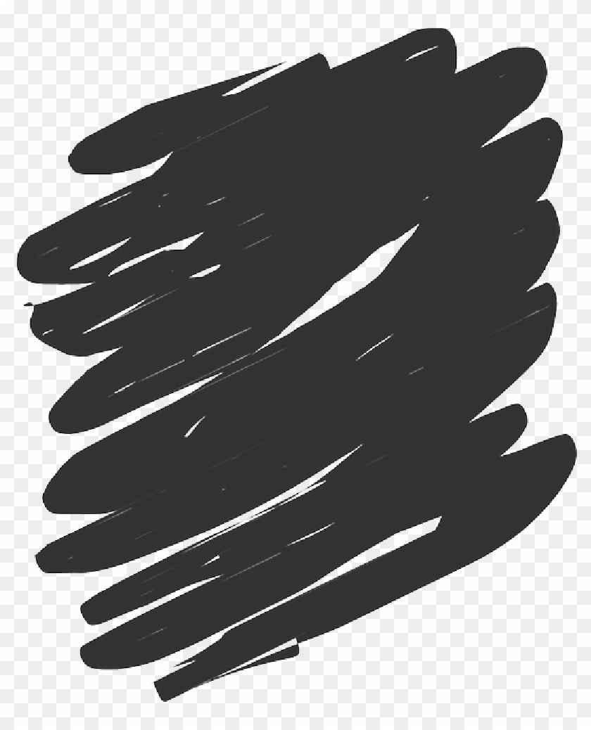 Daub Scribbling Black Brush Paint - Marker Scribble Transparent Clipart #1377899