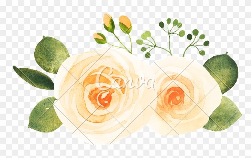 Yellow Roses Watercolor - Bridal Shower Clipart #1379444