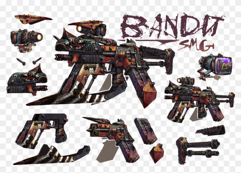 910 X 613 3 - Borderlands 2 Weapon Textures Clipart #1379502