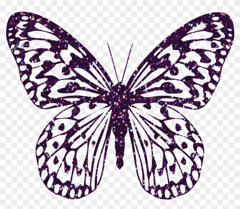 Purple Decorative Butterfly Png Clipart Image - Pink Butterfly Transparent Background