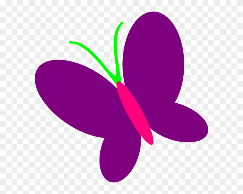 Purple Butterfly Clip Art At Clker - Spring Butterfly Clip Art - Png Download #1379766