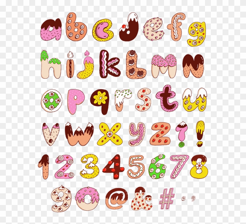 Buy Sweet And Enjoy Sweetness Candy Typogrpahy - Letras De Dulce Png Clipart