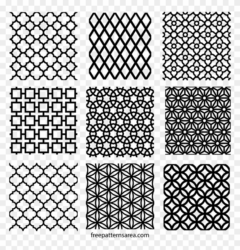 Geometric Repeating Vectors Freepatternsarea With Transparent - Pattern Clipart
