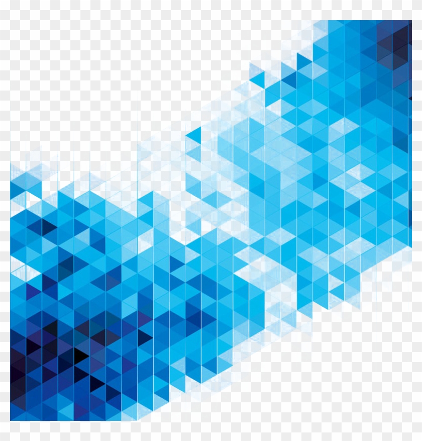 Abstract Art Geometry Stock - Blue Abstract Triangle Png Clipart #1380465