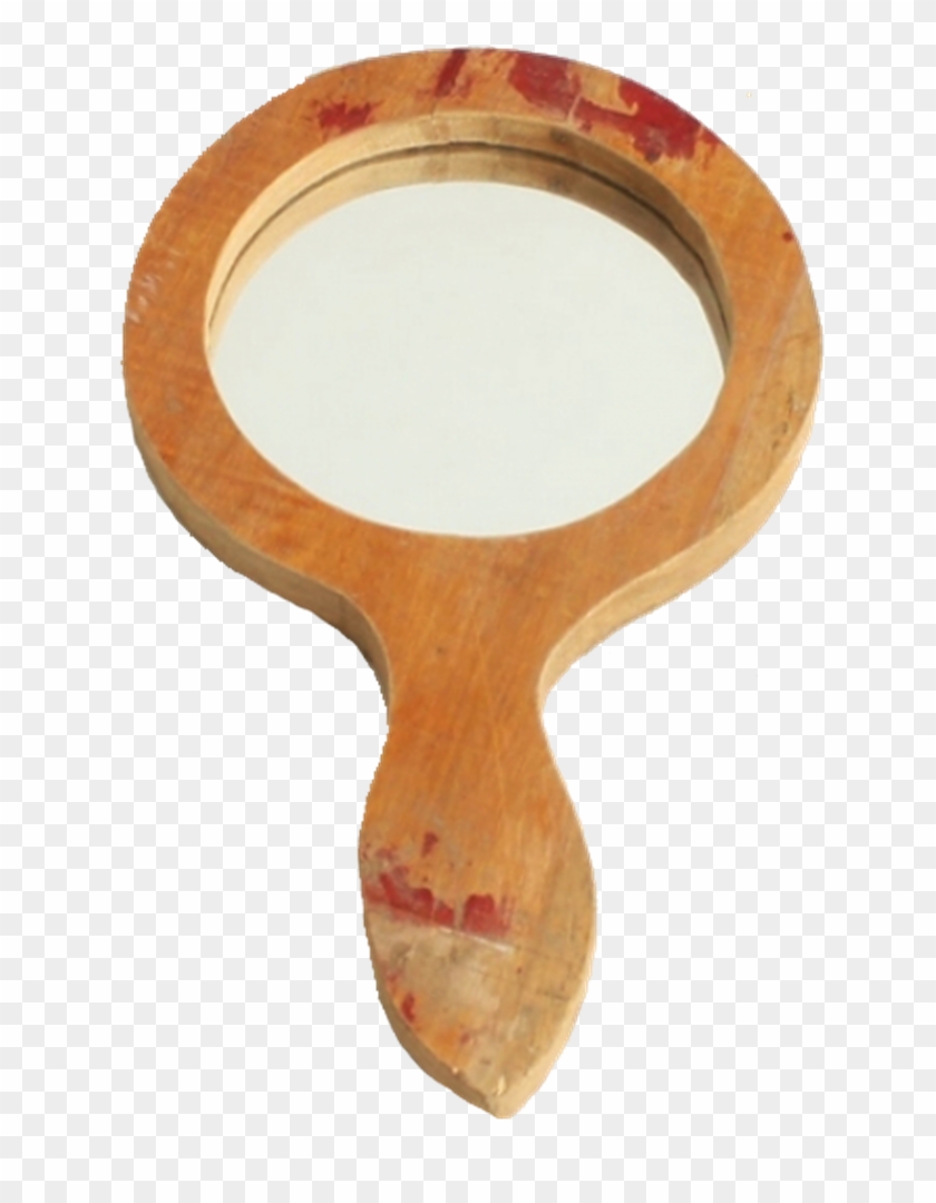 Round Hand Mirror Scrapwood - Wood Clipart #1380626