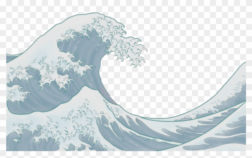 Collection Free Drawing Beach Wave Download On - Japanese Wave Art Clipart #1380668