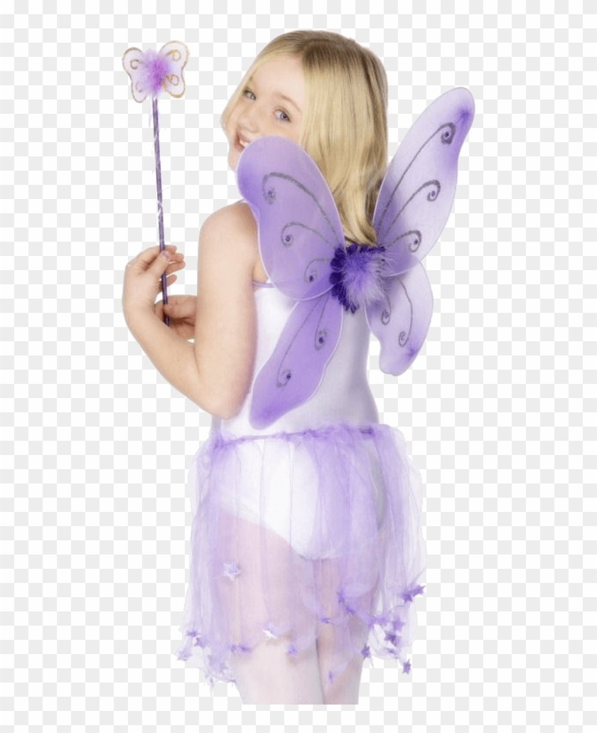 Child Purple Butterfly - Butterfly Fancy Dress Wings Clipart