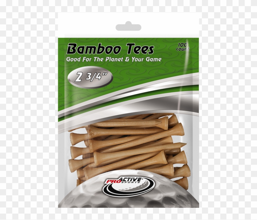 100 Pack Of 2 3/4" Inch Bamboo Golf Tees By Proactive - Proactive Sports Clipart #1381086