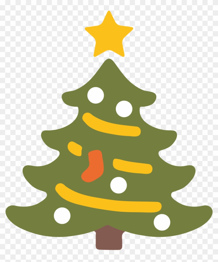 File - Emoji U1f384 - Svg - Christmas Tree Discord Emoji Clipart #1381246