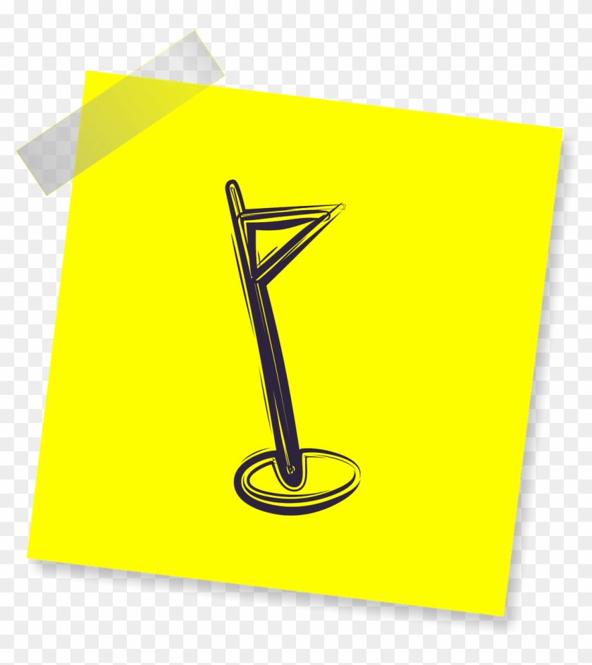 Golf Flag Hole - Golf Clipart #1381251
