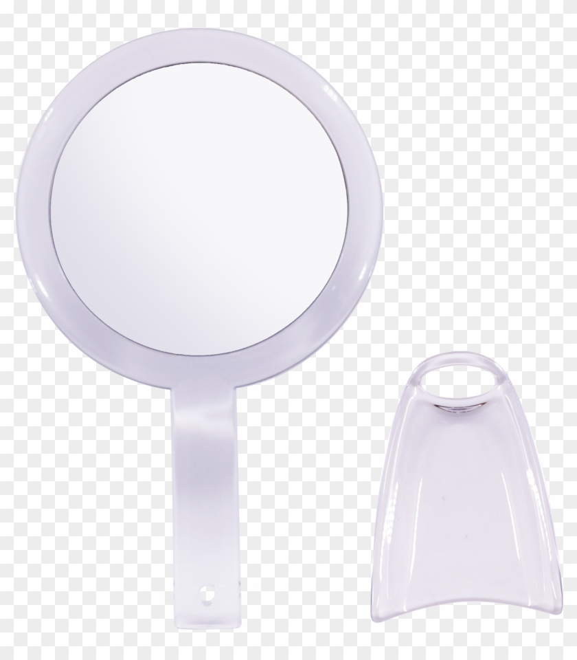 Double Sided Round Mini Cosmetics Hand Mirror - Circle Clipart #1381426