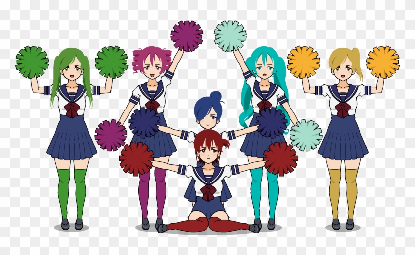 Yandere Simulator Cheerleaders , Png Download - Yandere Simulator Cheerleading Club Clipart