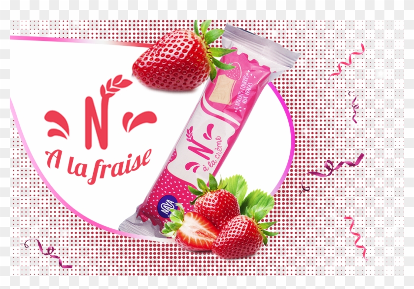 Biscuit Naya Stuffed With Strawberry - Strawberry Clipart