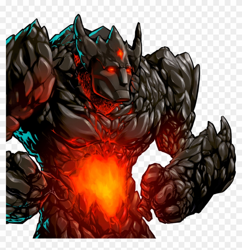 Obsidian Golem - Illustration Clipart