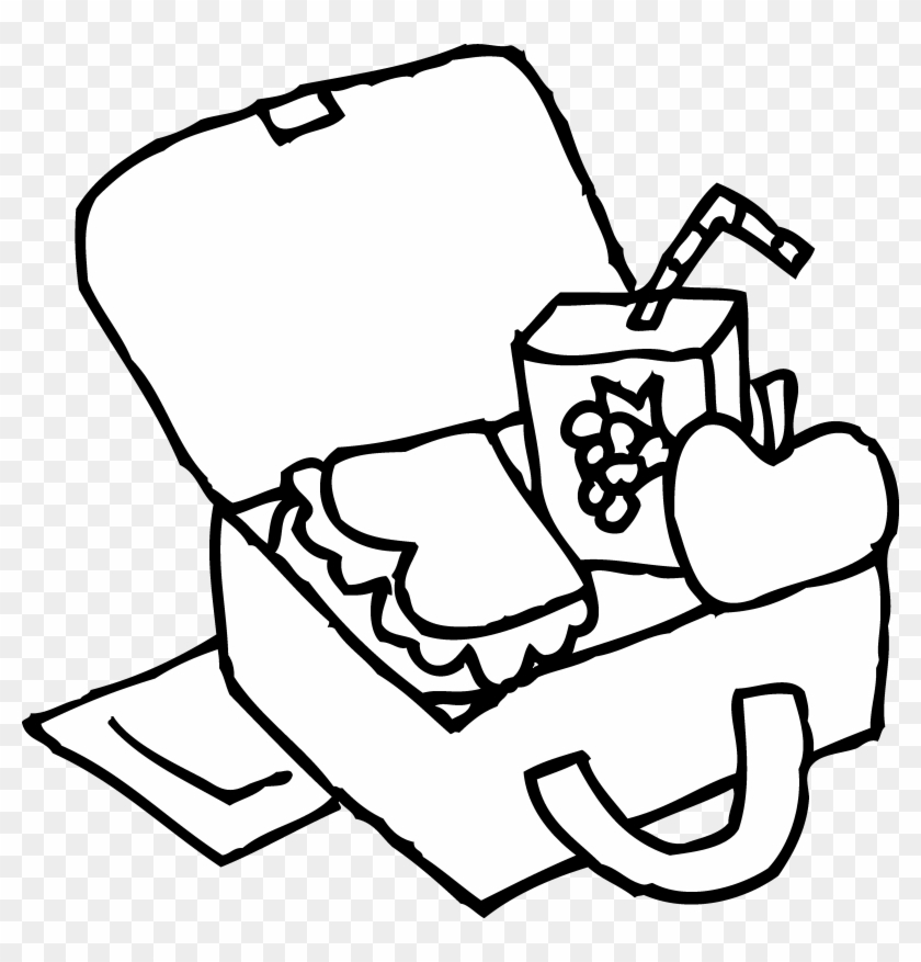 Vector Download Cereal Box Clipart Black And White - Lunch Box Clipart - Png Download
