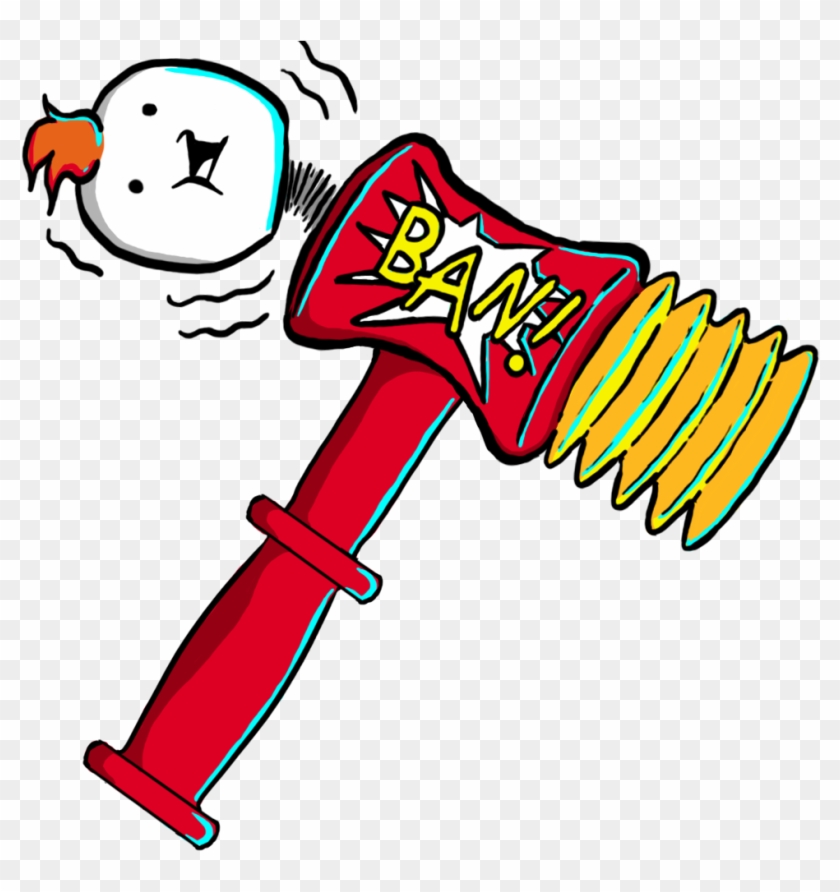 They Won The Ban Hammer Contest Second Place Was Eldritch - Ban Hammer Emoji Discord Clipart