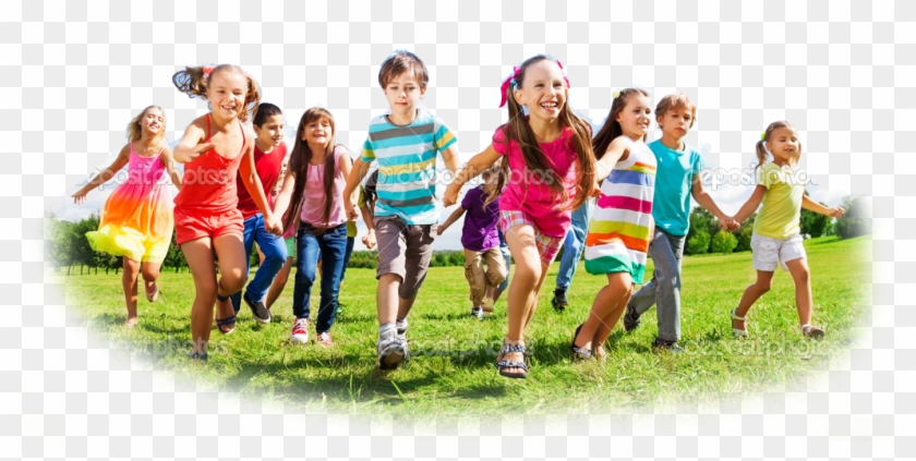 Depositphotos 32010675 Kids Running Enjoying Summer - Healthy Childhood Clipart #1383742