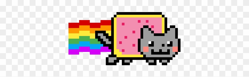 Rainbow Pop Tart Cat - Cartoon Clipart
