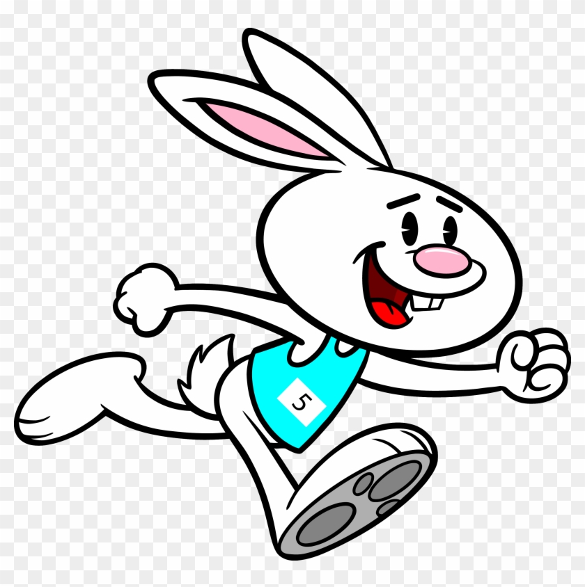 Hippity Hop Half Marathon, 10k, 5k, Kids Dash - Easter Bunny Running Race Clipart #1384056
