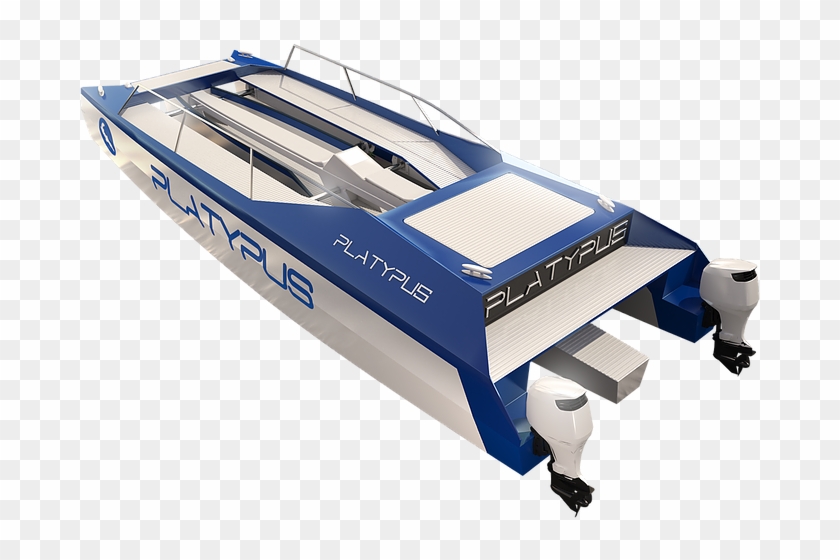 Light Displacement 1900 Kgs Draught In Surface Mode - Catamaran Clipart