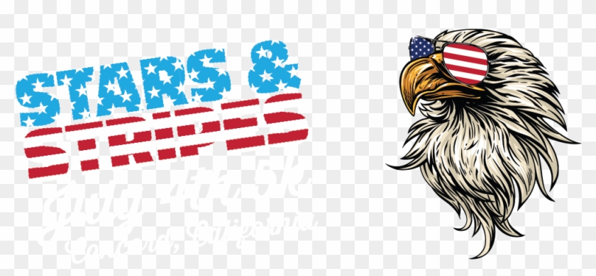 Stars And Stripes 5k Run & Walk - Illustration Clipart