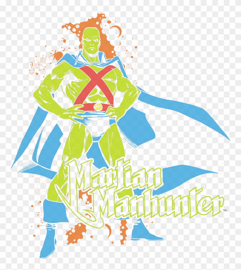 Dc Comics Martian Manhunter Men's Crewneck Sweatshirt Clipart #1384937